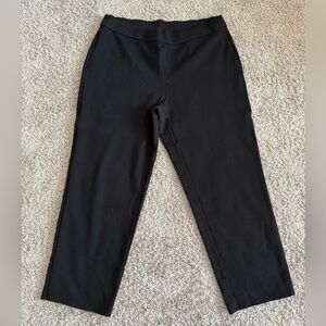 EILEEN FISHER Black Tapered Leg Pants Size L